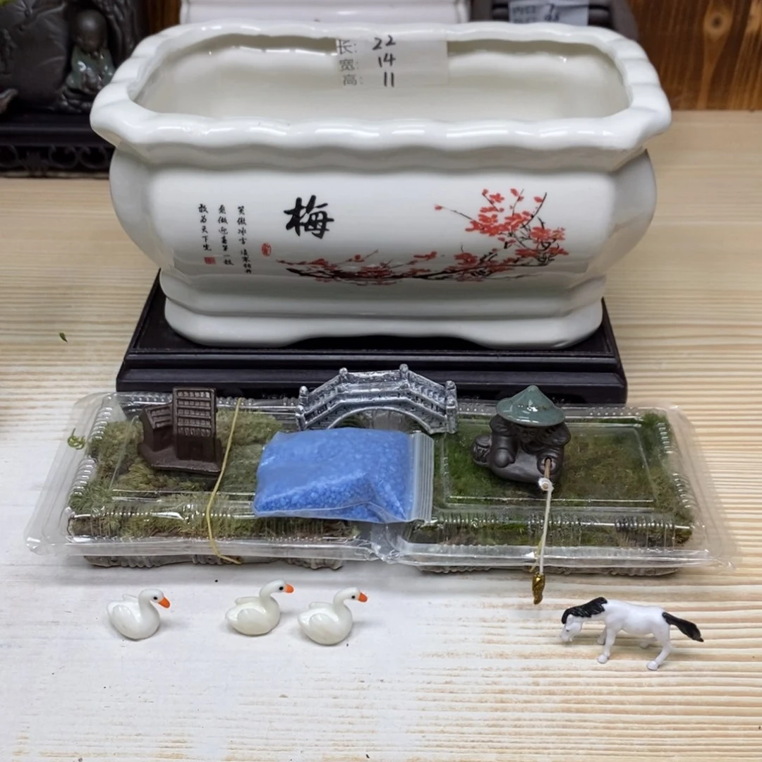 紫砂陶瓷花盆浮力