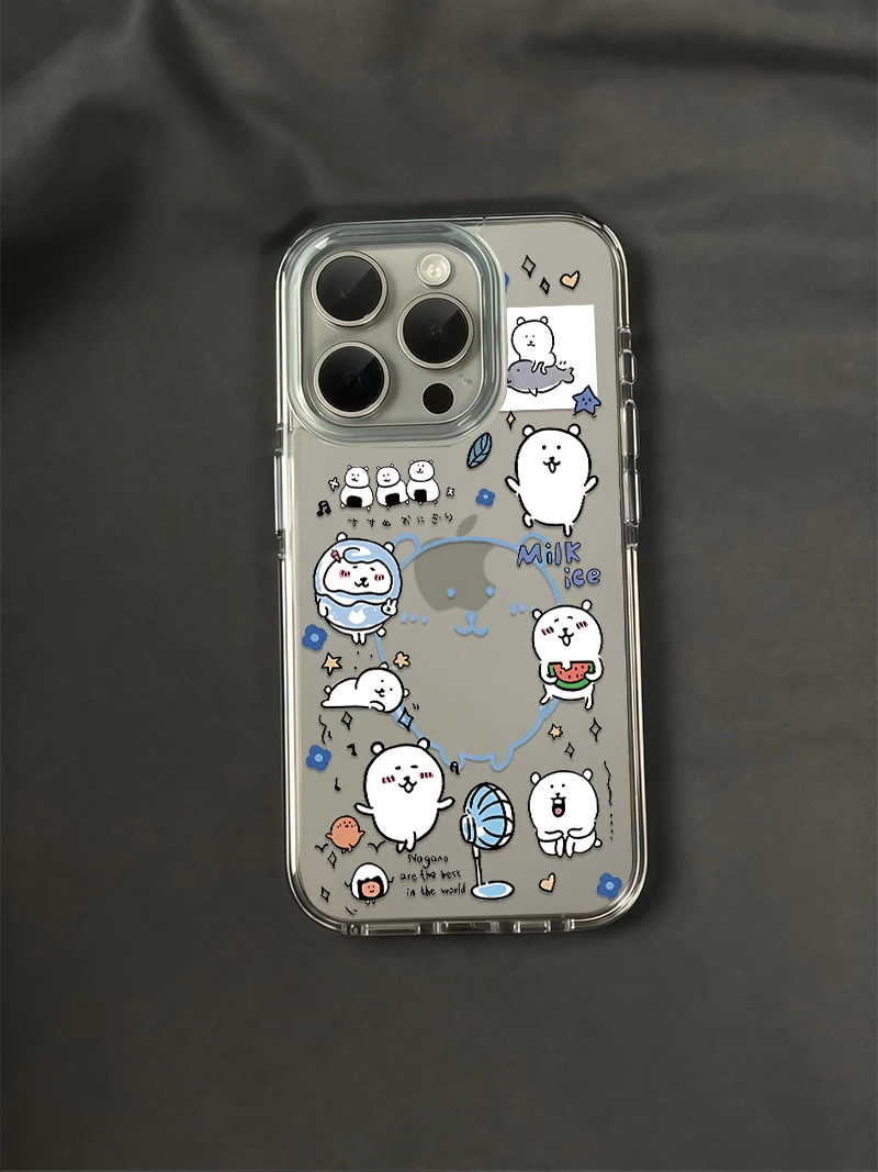 卡通休闲自嘲熊适用苹果17pro小米oppovivo手机壳华为iPhone16