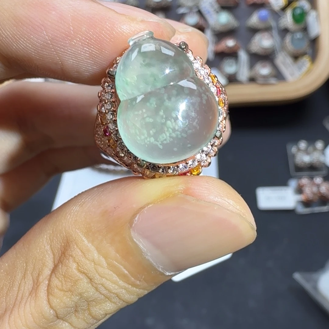 翡翠未镶嵌戒指天然缅甸翡翠A货