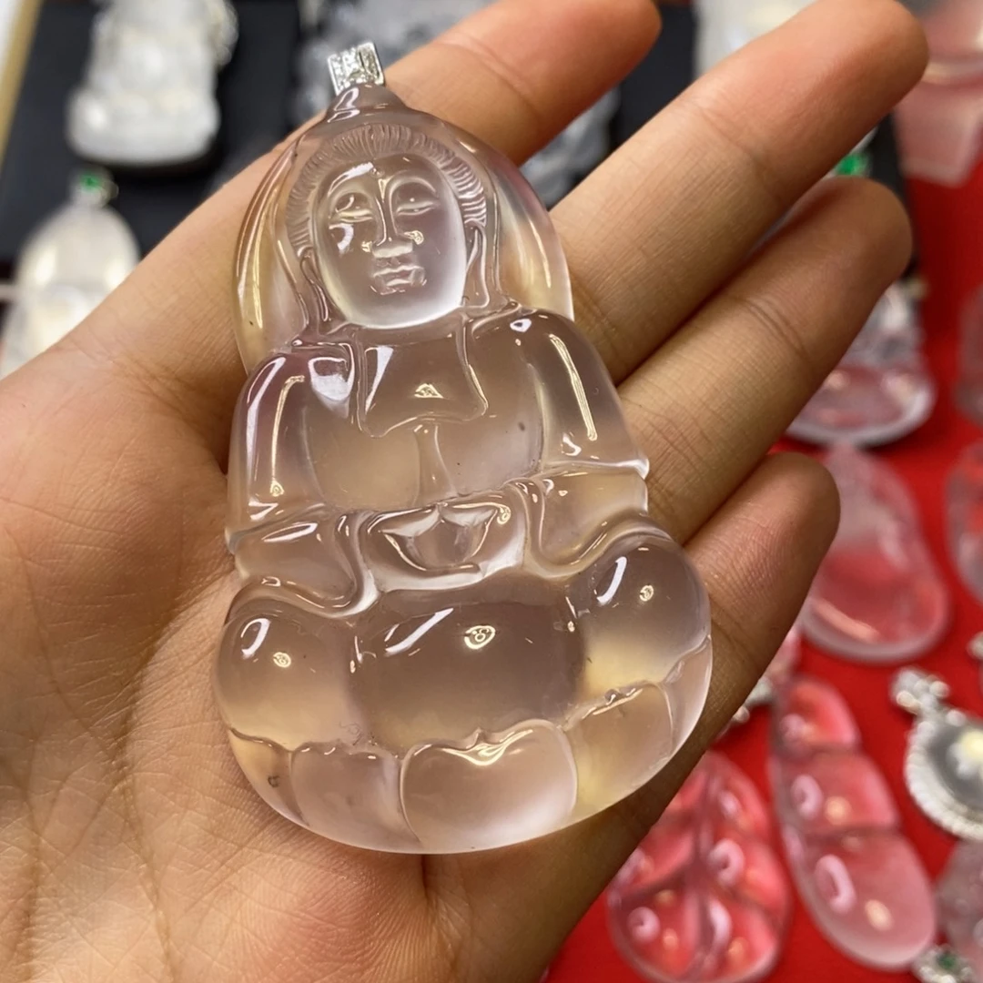 用***7石英质玉未镶嵌吊坠