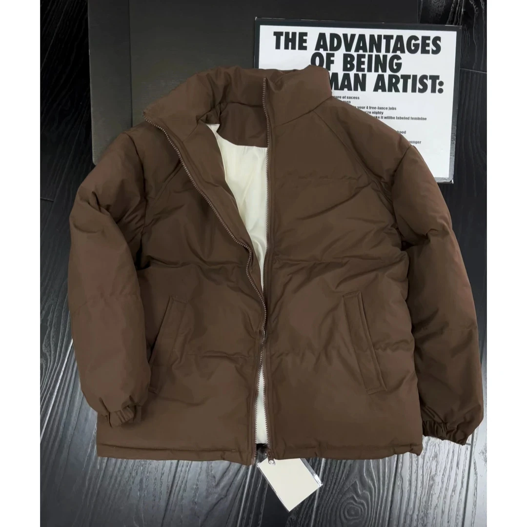 美拉德咖色夹克棉服男款冬季高级感cleanfit工装外套保暖立领棉衣