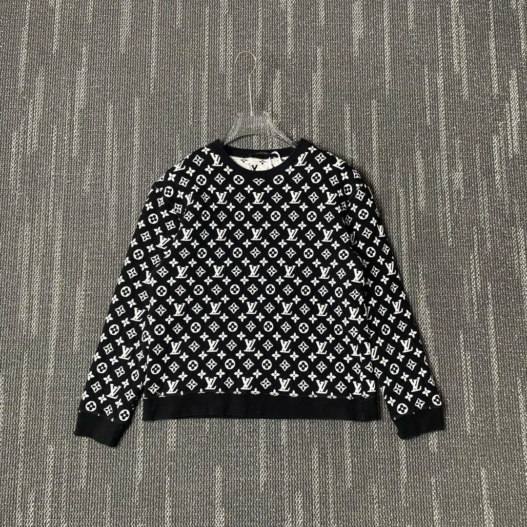 99新 LouisVuitton/路易威登 三花满印圆领套头卫衣/XL码/0157