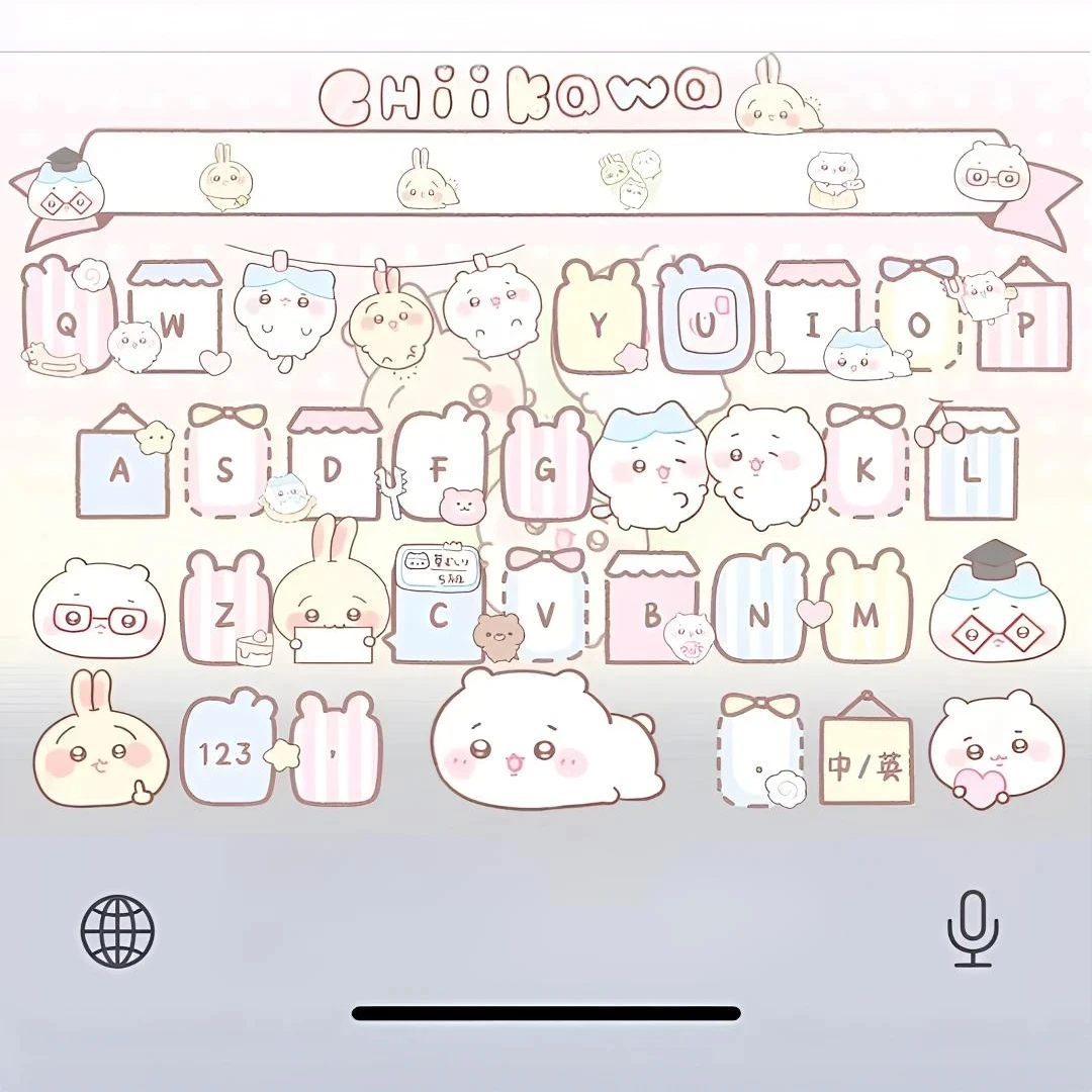 chiikawa小八/ios苹果安卓/百度输入法皮肤双色/美化包可爱素材
