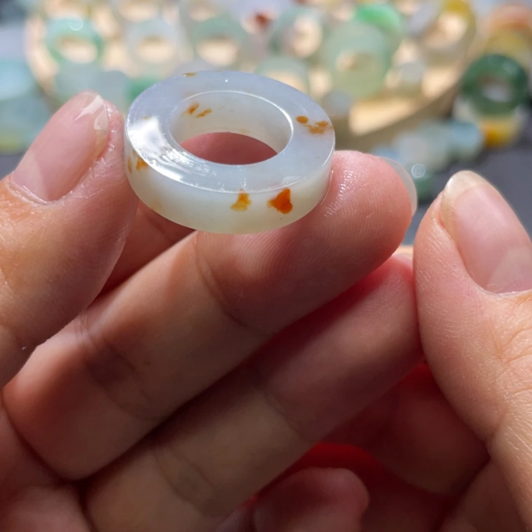 【闪购商品】定制翡翠未镶嵌天然翡翠7-16桂花戒圈