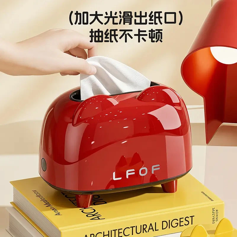 多巴胺桌面纸巾盒家用客厅床头柜抽纸盒餐桌高颜值创意加厚置物盒