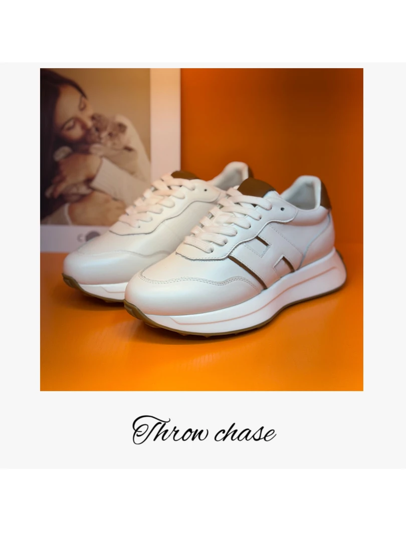 莞产新款增高厚底老爹鞋 H德训鞋小个子休闲运动真皮小白鞋松糕鞋