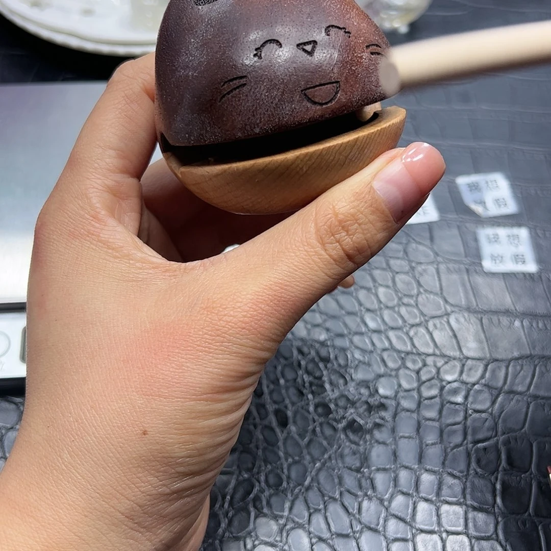 银S925镶嵌手链烟晶木鱼