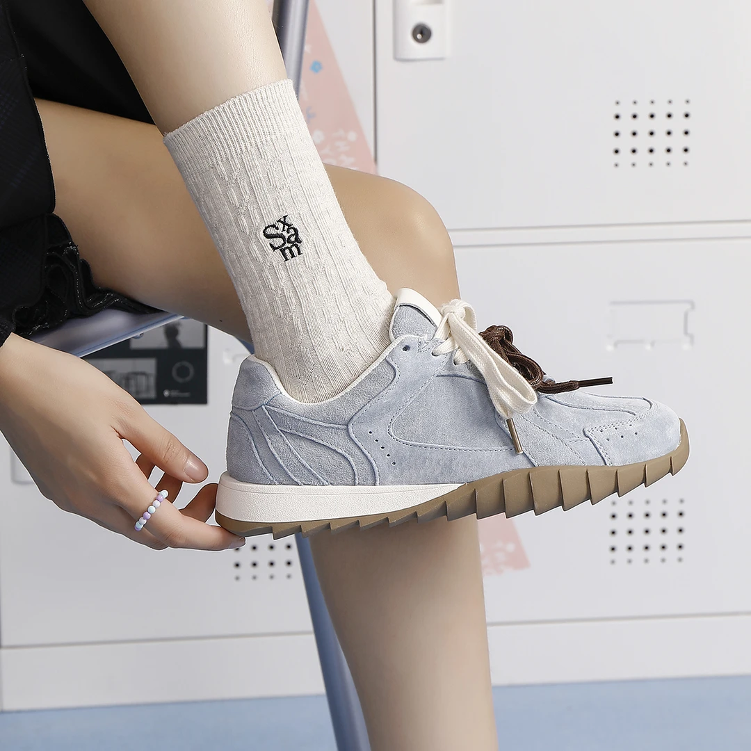 （清仓05）2025春季新款慢跑运动休闲鞋子舒适轻便德训鞋女