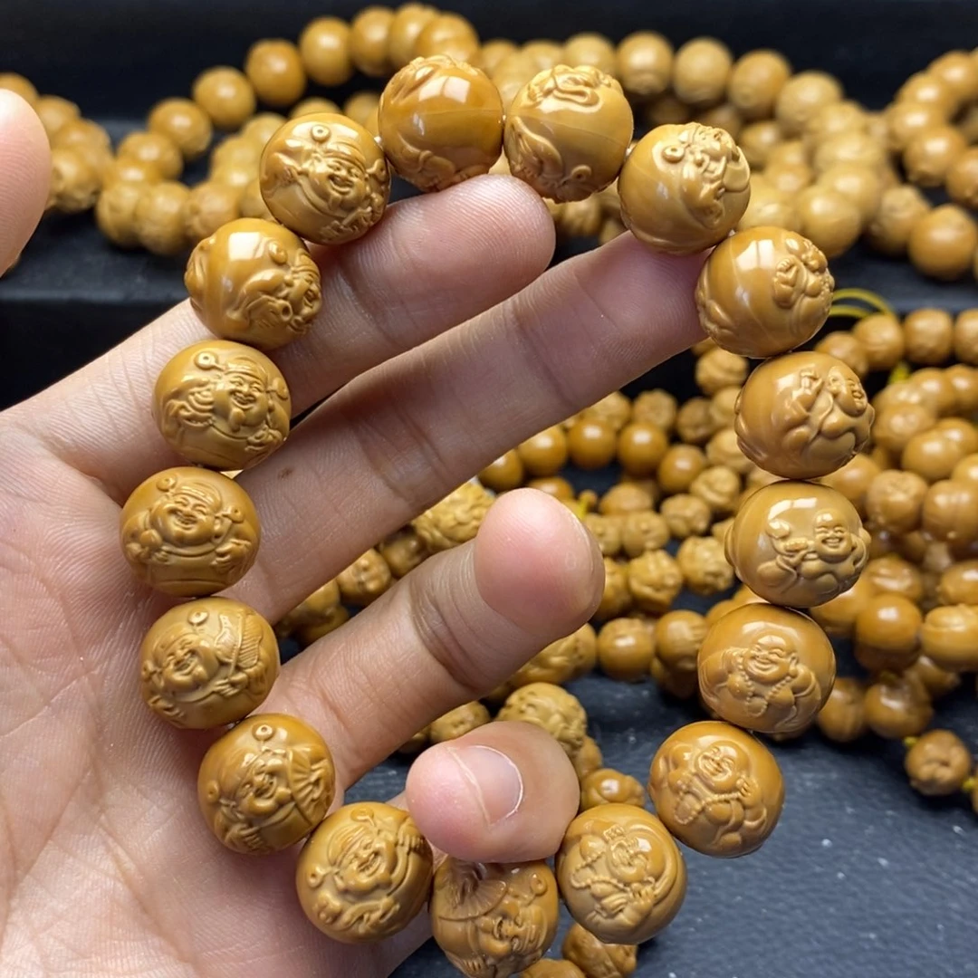 猴头核桃吊坠双面财迷