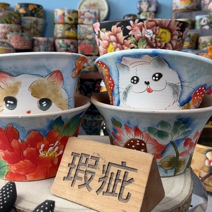 红陶景德镇艺术手绘作品