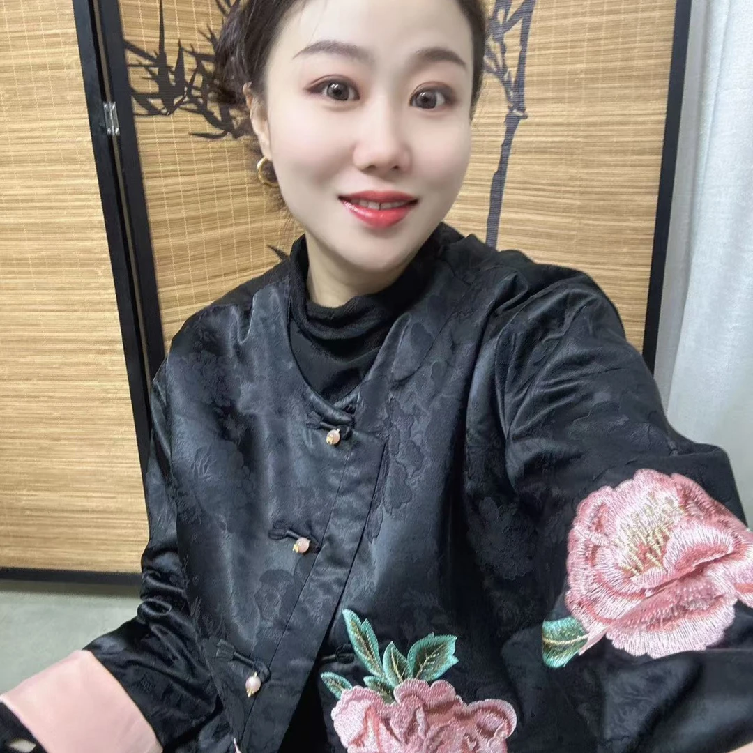 【澜公子5017】刺绣大花*（棉）冬季新款气质百搭新中式国风外套