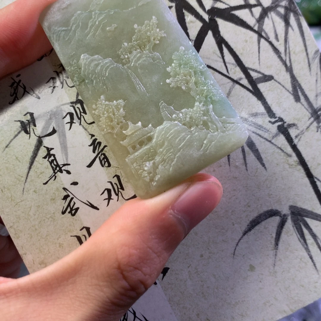 定制翡翠未镶嵌翡翠吊坠