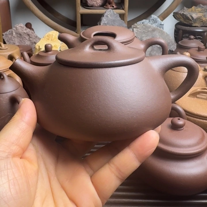 茶壶紫砂280cc景舟石瓢紫泥