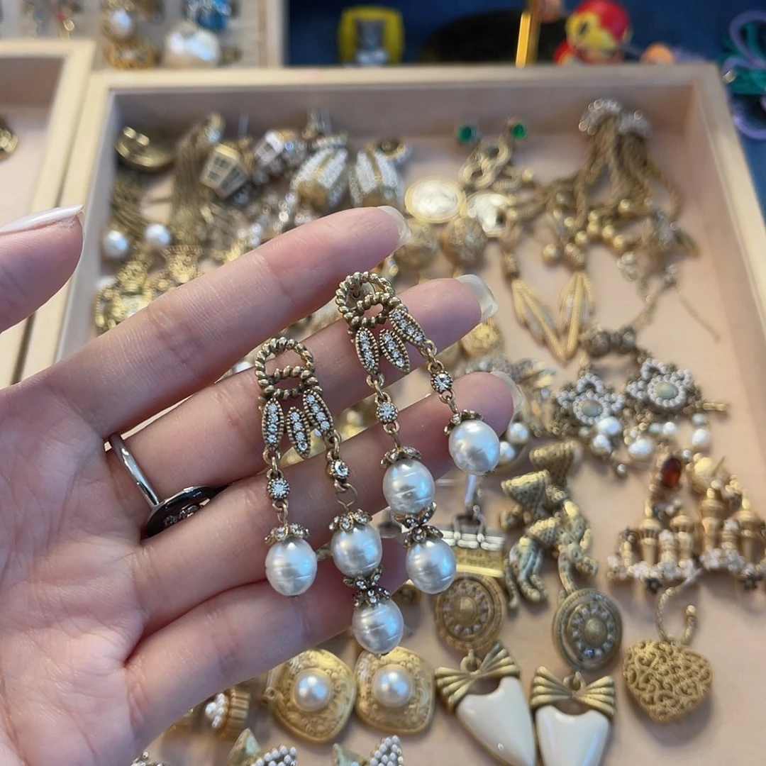 黄铜琉璃925银耳饰