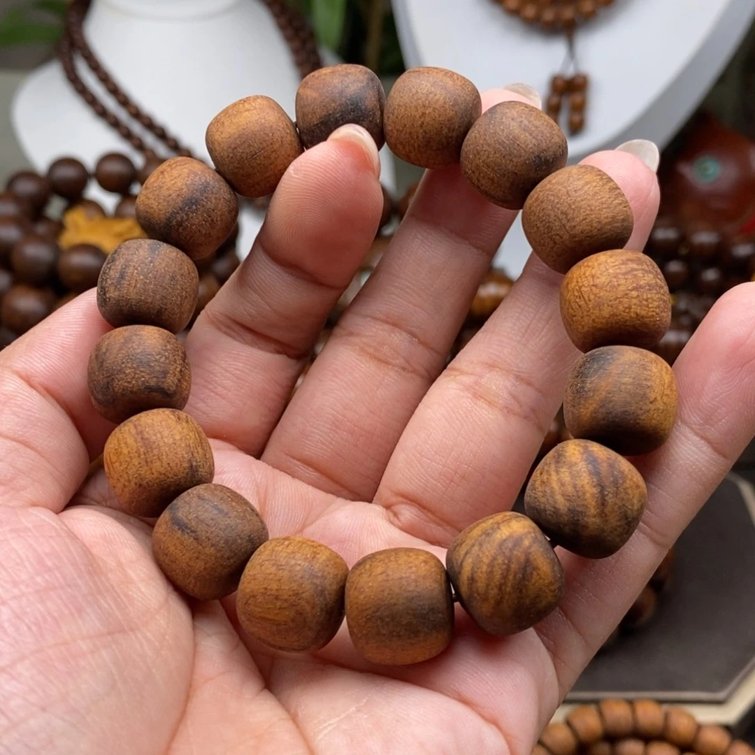 贡木手串/手链贡木1314橘皮辣黄疤龙粗抛