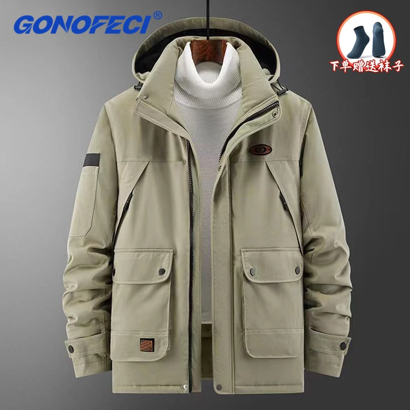 户外冲锋衣棉衣男士外套冬季加厚保暖棉衣防风工装棉服短款外套