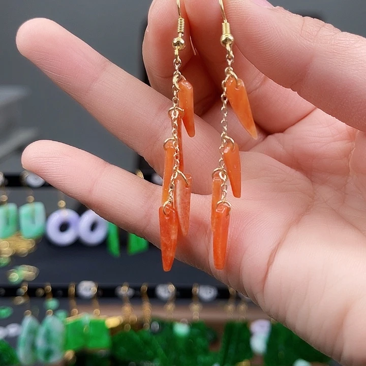 翡翠耳饰未镶嵌饰品