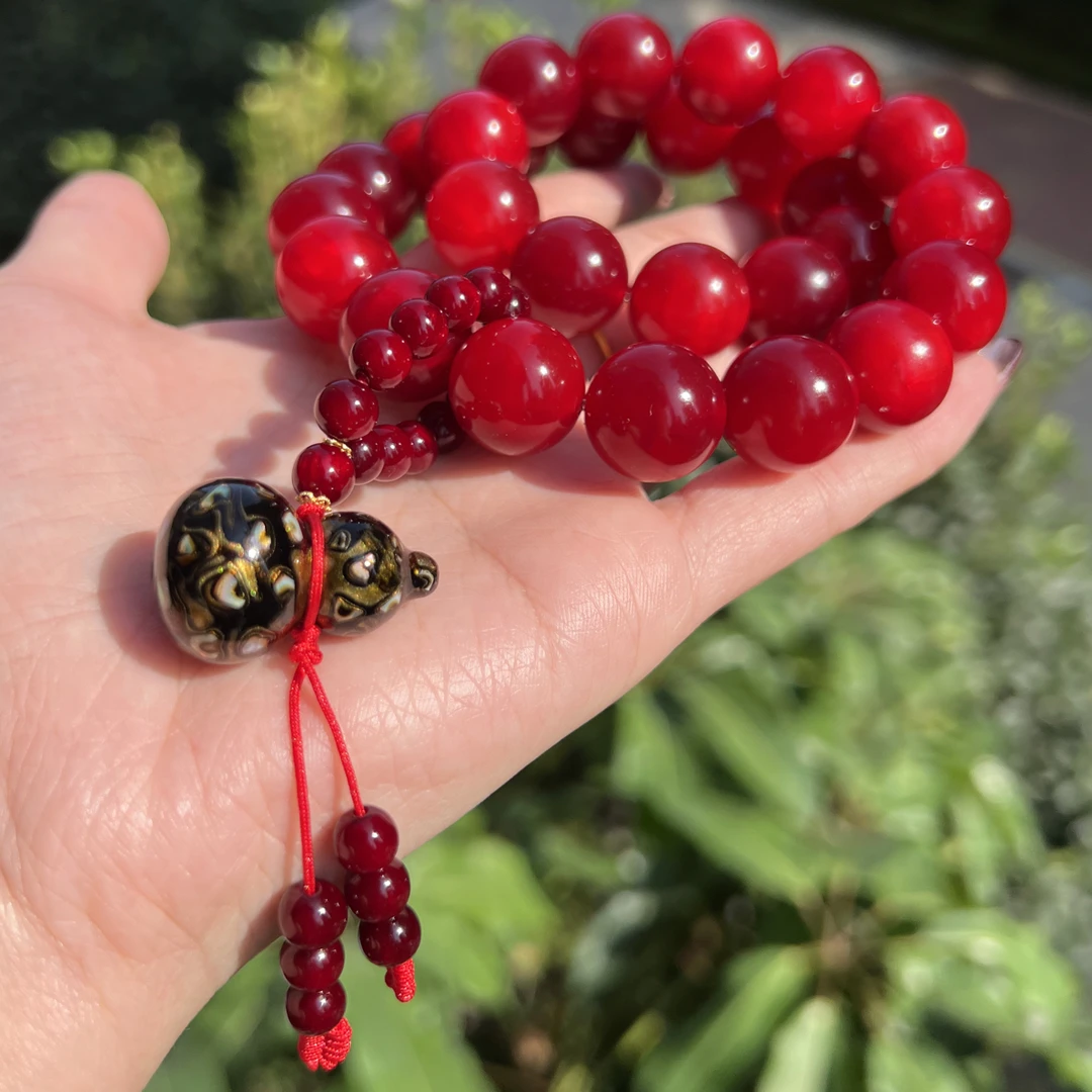 血龙木红油高货搭配非遗大漆葫芦1.6手持男女