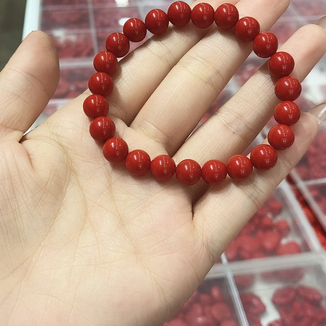 含辰砂工艺品高含量朱砂手串