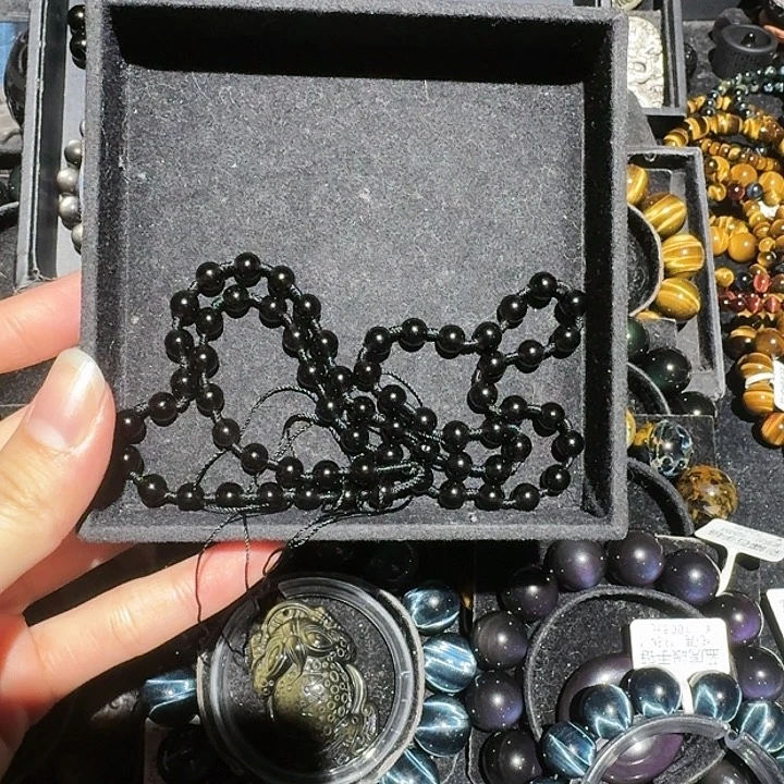 风***叔黑曜岩未镶嵌颈饰