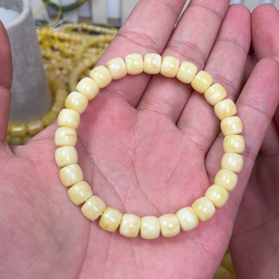 万***拒未镶嵌蜜蜡裸石蜜蜡手串8mm