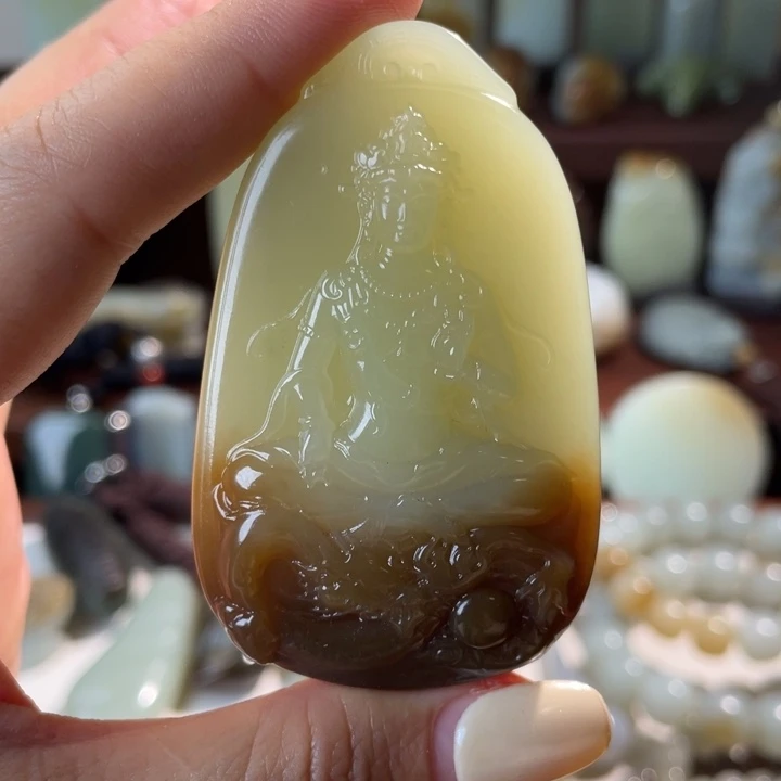 钢***哥和田玉未镶嵌颈饰和田玉