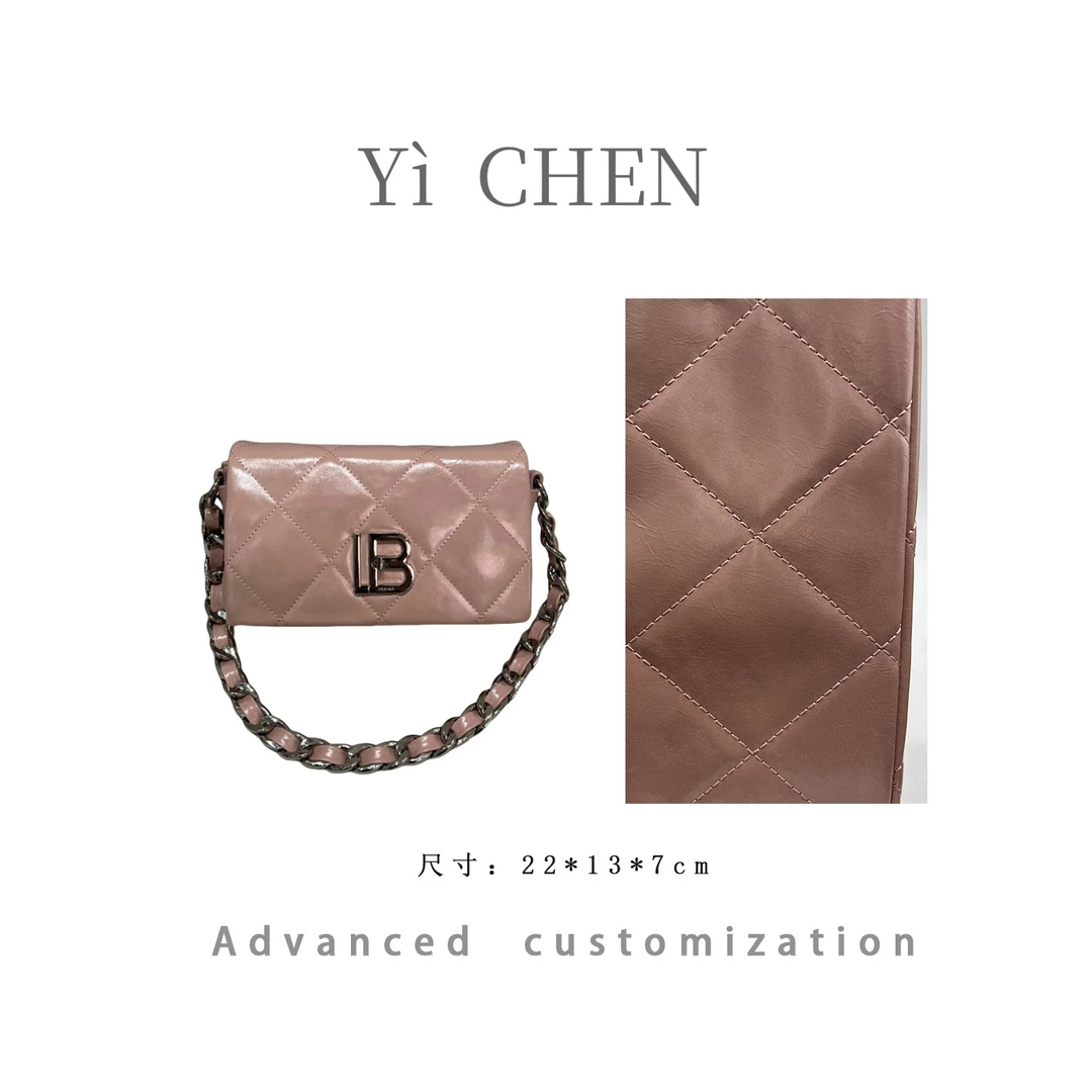 【Yì CHEN】ZT-D7003-奶酪粉  简约时尚女士新款轻奢单肩斜跨包