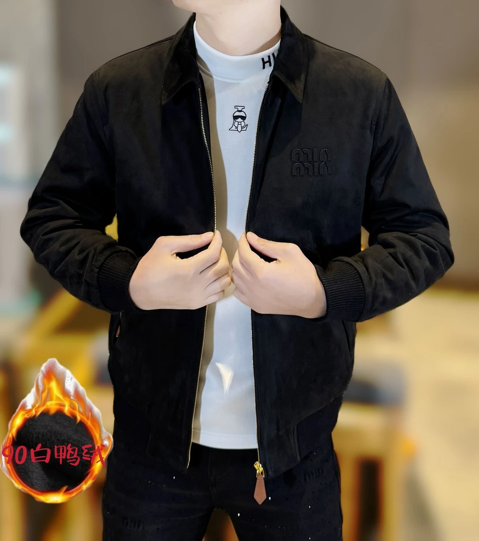 2025冬季新款男士轻奢白鸭绒修身百搭高定时尚抗寒男士羽绒服外套