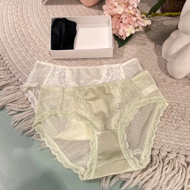 （一组三条）52443 冷泡米露 性感蕾丝薄款透气舒适高级感轻奢内裤