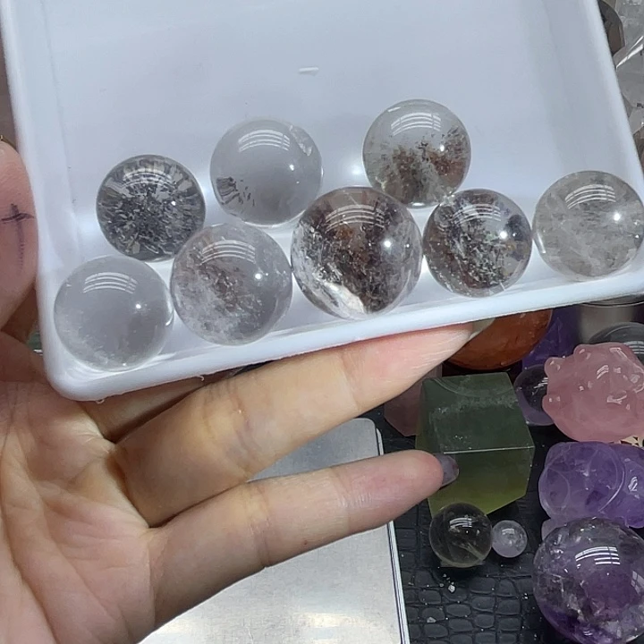 水晶珠宝半成品未镶嵌23幽灵球（一整盘）