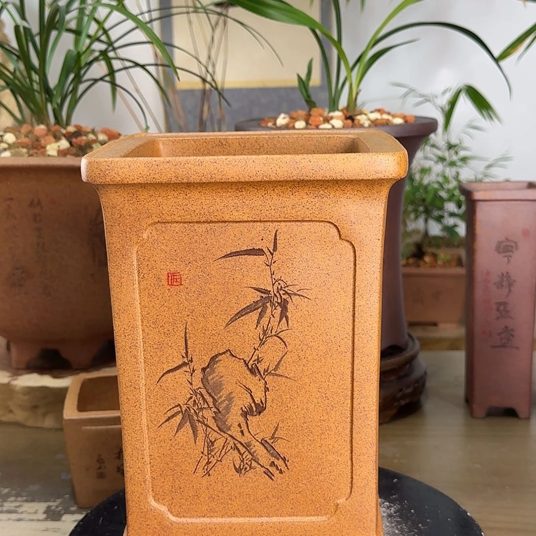 半***塘紫砂花盆紫砂花盆