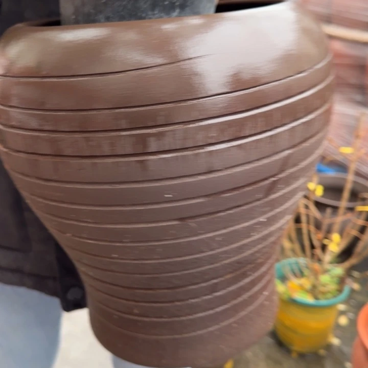 紫砂花盆口20高27