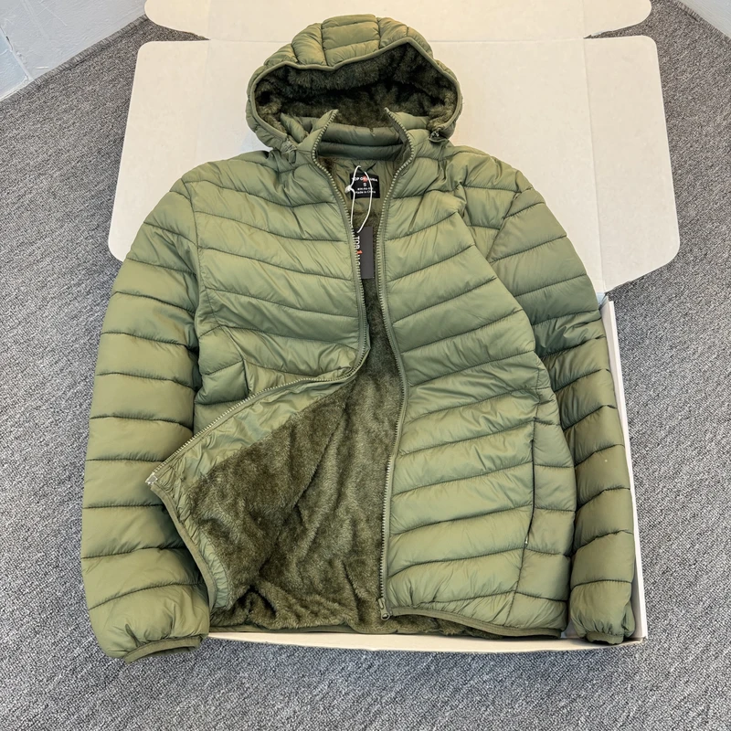 排骨棉服！防泼水+内里长绒毛！冬季外贸连帽棉服棉衣