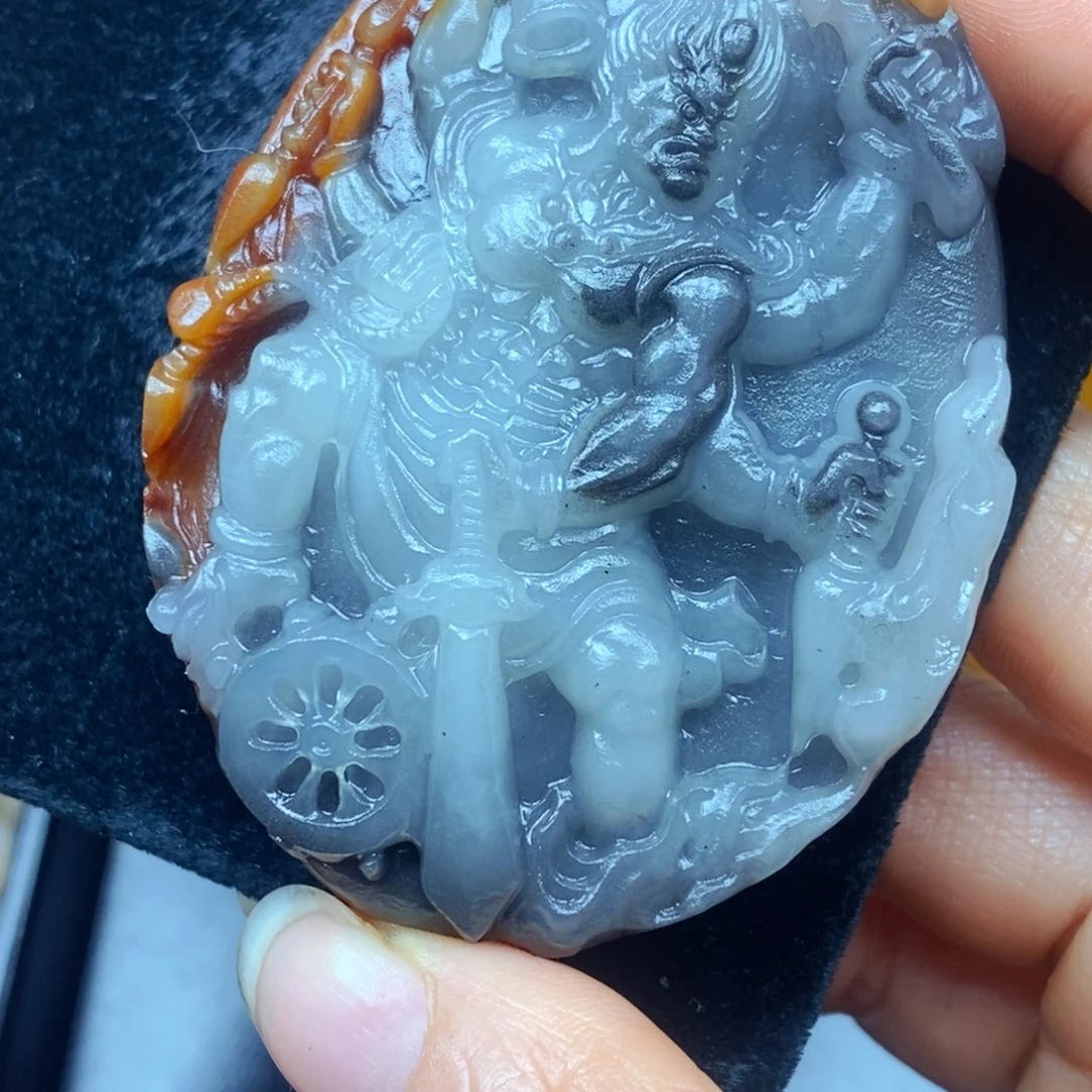 未镶嵌石英质玉（黄龙玉）吊坠(不含链)