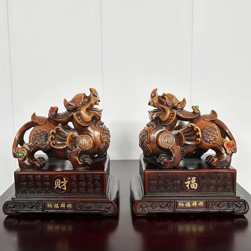 一对貔貅大号玄关桌面摆件招财皮丘办公室公司饭店开业乔迁送礼品
