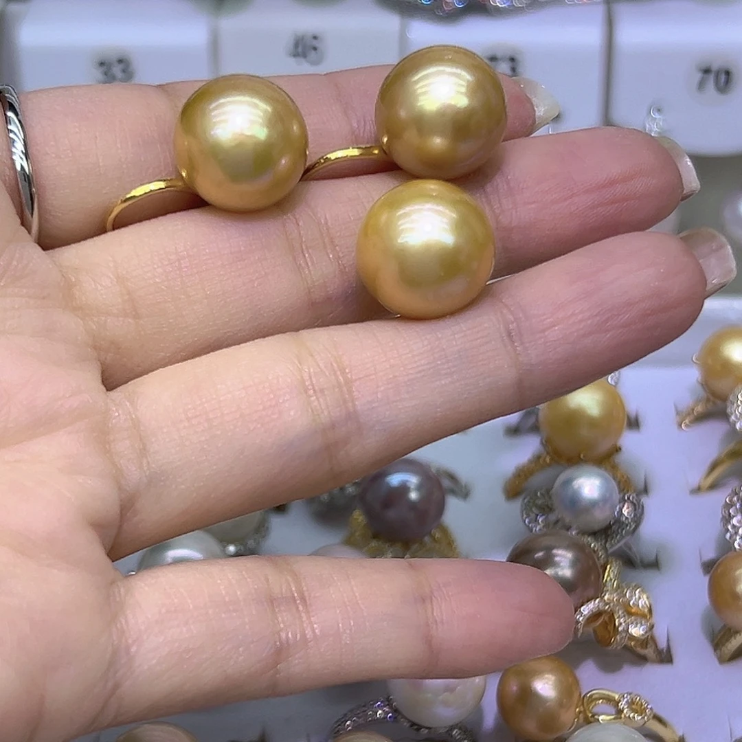 银S925镶嵌耳饰淡水珍珠行*
