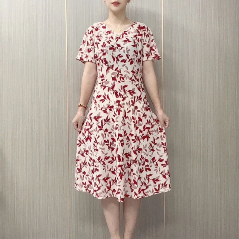 妈妈装连衣裙2025夏季新款糖果色气质减龄中长款裙子有口袋