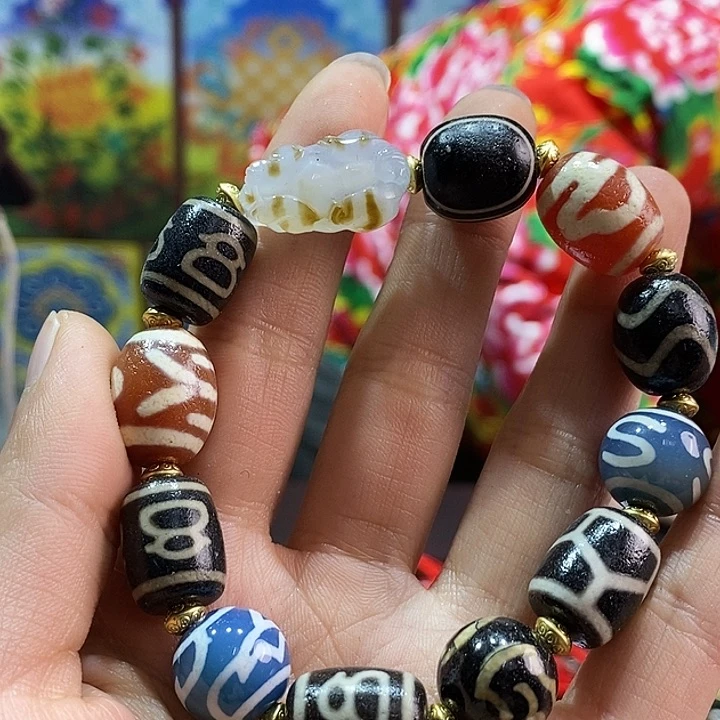 玛瑙/玉髓手串合金167