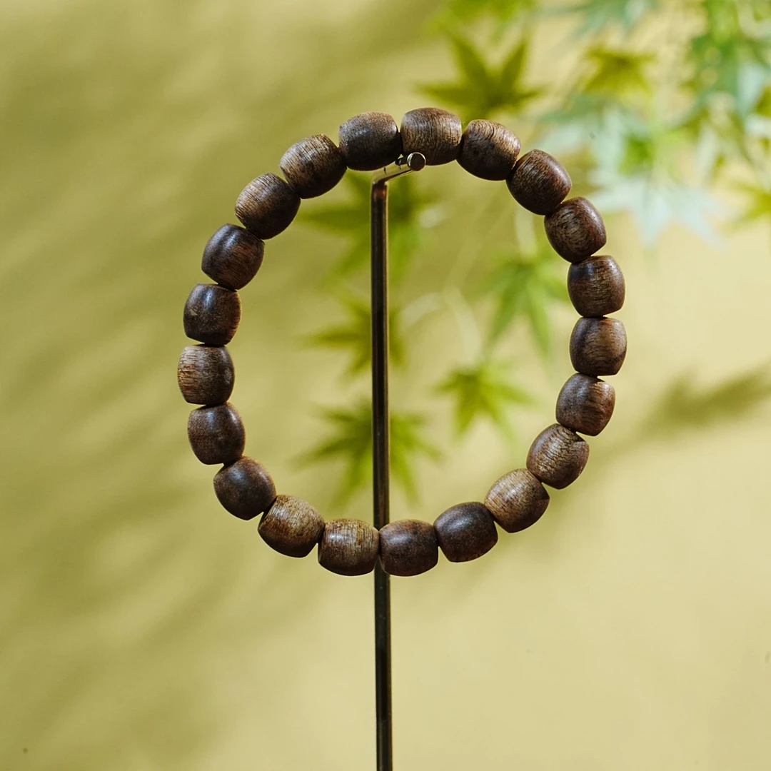 【正产区】越南芽庄土沉桶珠单圈沉香手串  7.04g T251008064  A