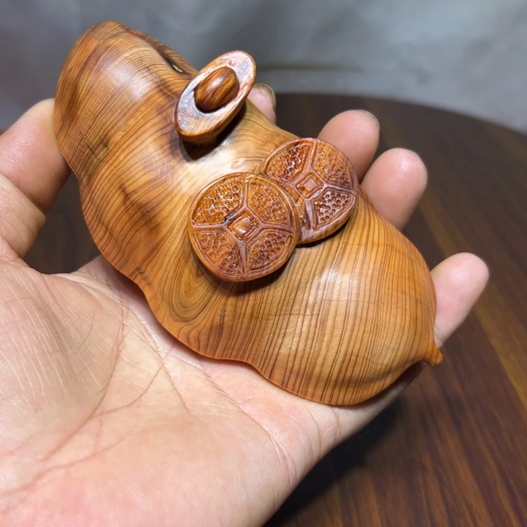 阿***黄柏木（崖柏）崖柏手工雕刻福豆