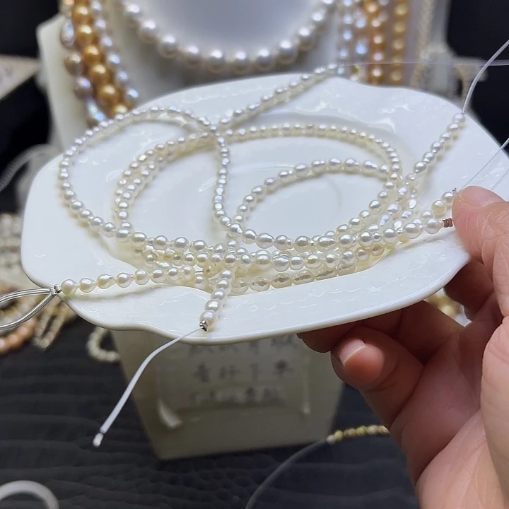 淡水珍珠银S925镶嵌颈饰