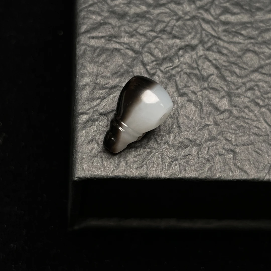 青花和田玉三通 9.5mm 全品无暇