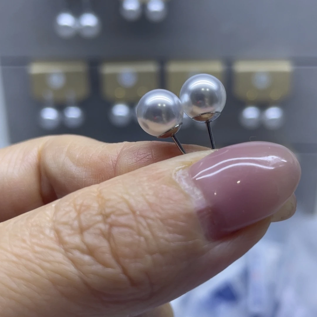 淡水珍珠未镶嵌耳饰