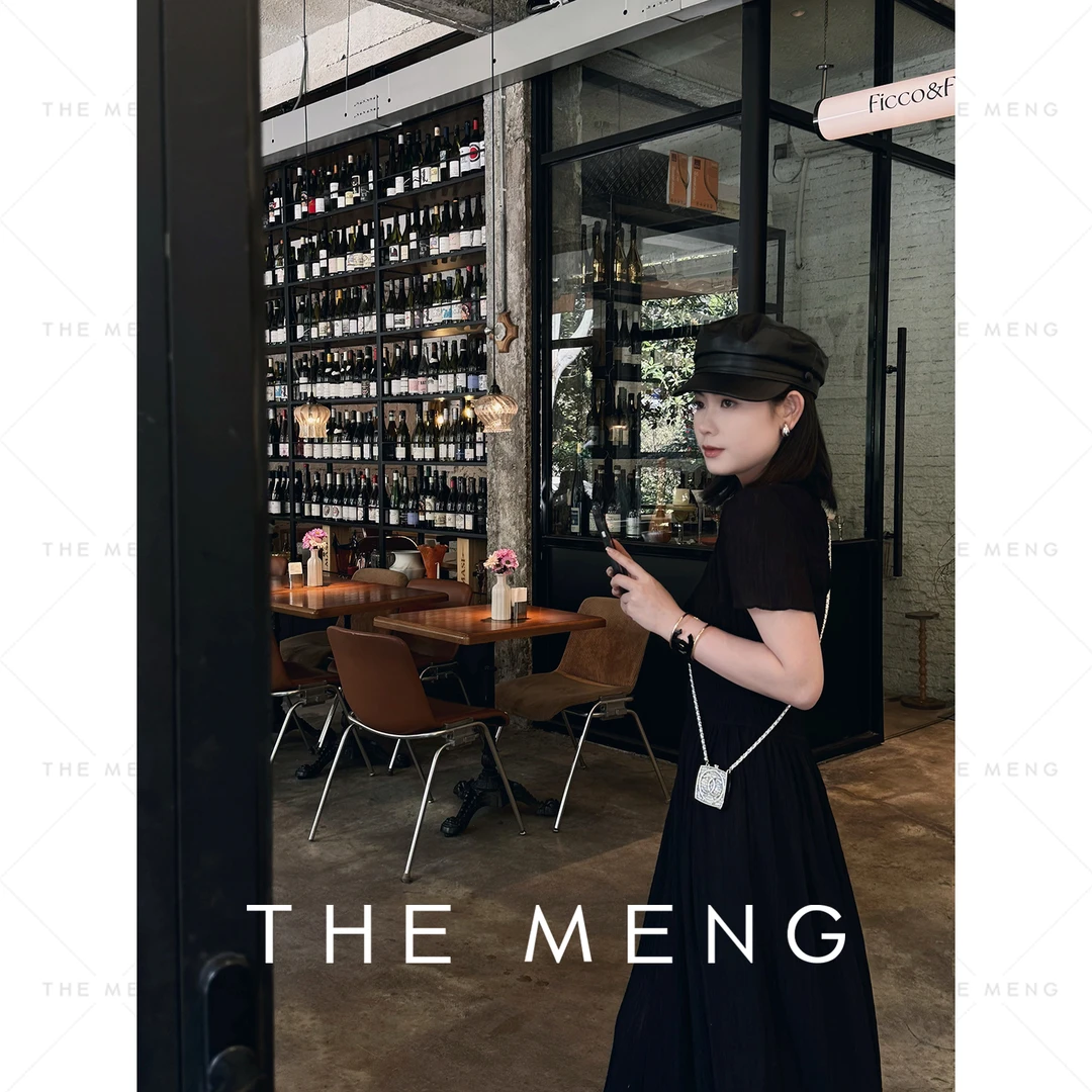 THE MENG【光影】强捻轻职风通勤短袖连衣裙#M252G0065+M252G0090