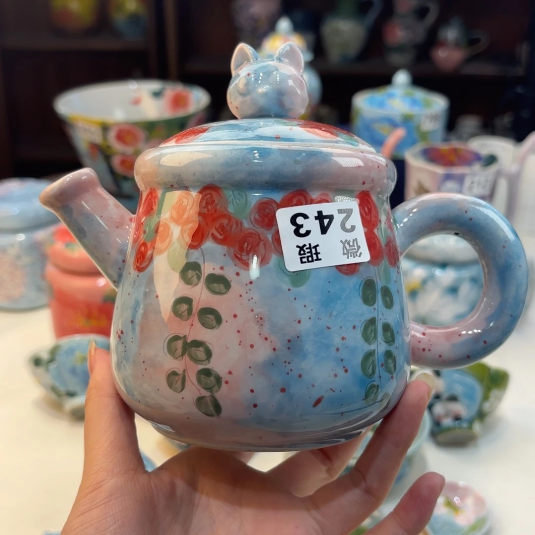 景德镇手绘高温釉下彩陶瓷茶具