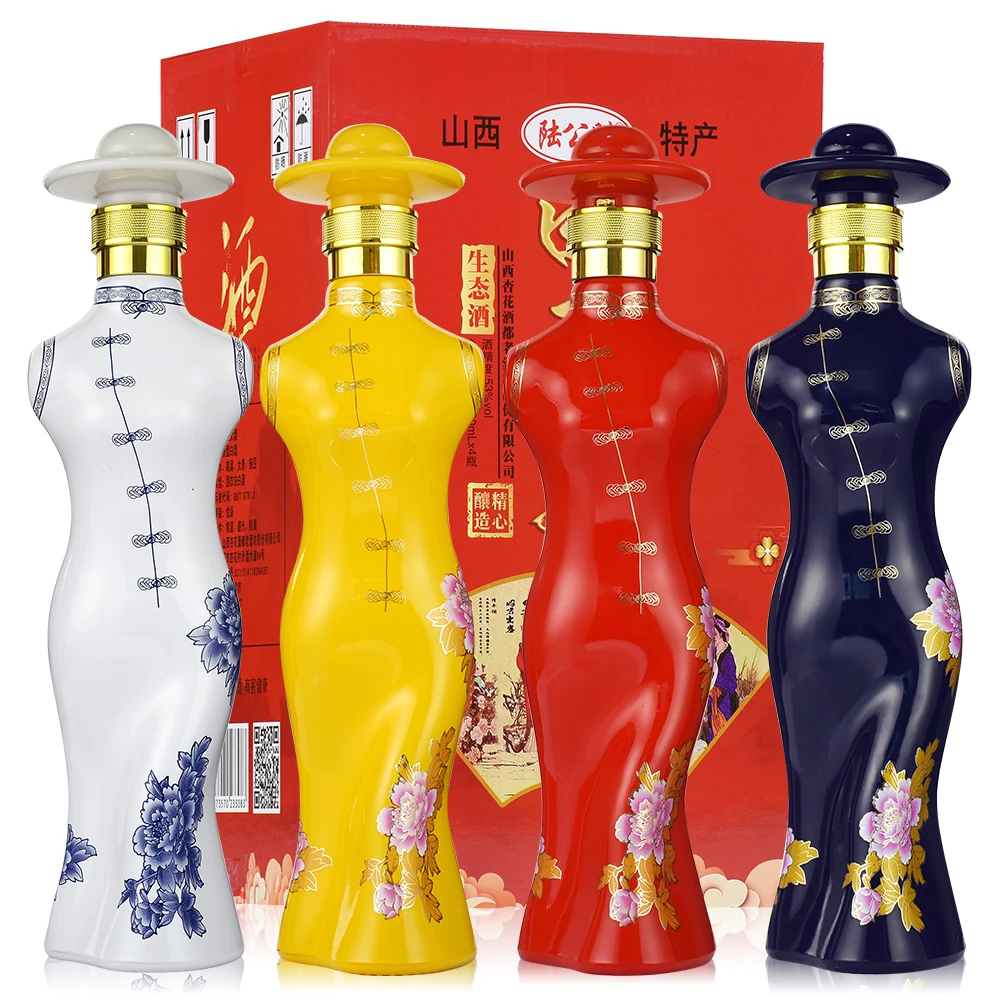 陆公腊旗袍整箱4瓶礼盒白酒53%Vol2000