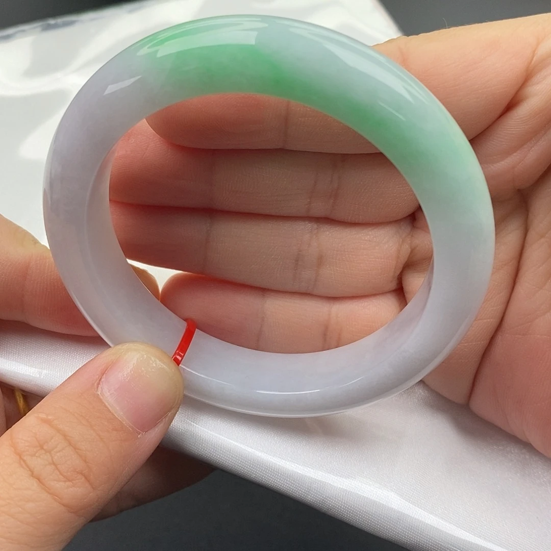 翡翠未镶嵌手镯55圈口