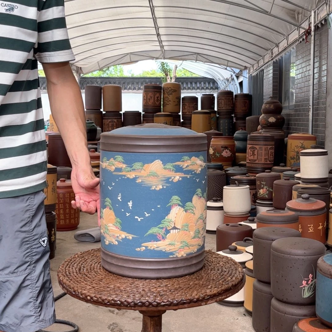 紫砂茶叶罐12 饼茶叶罐