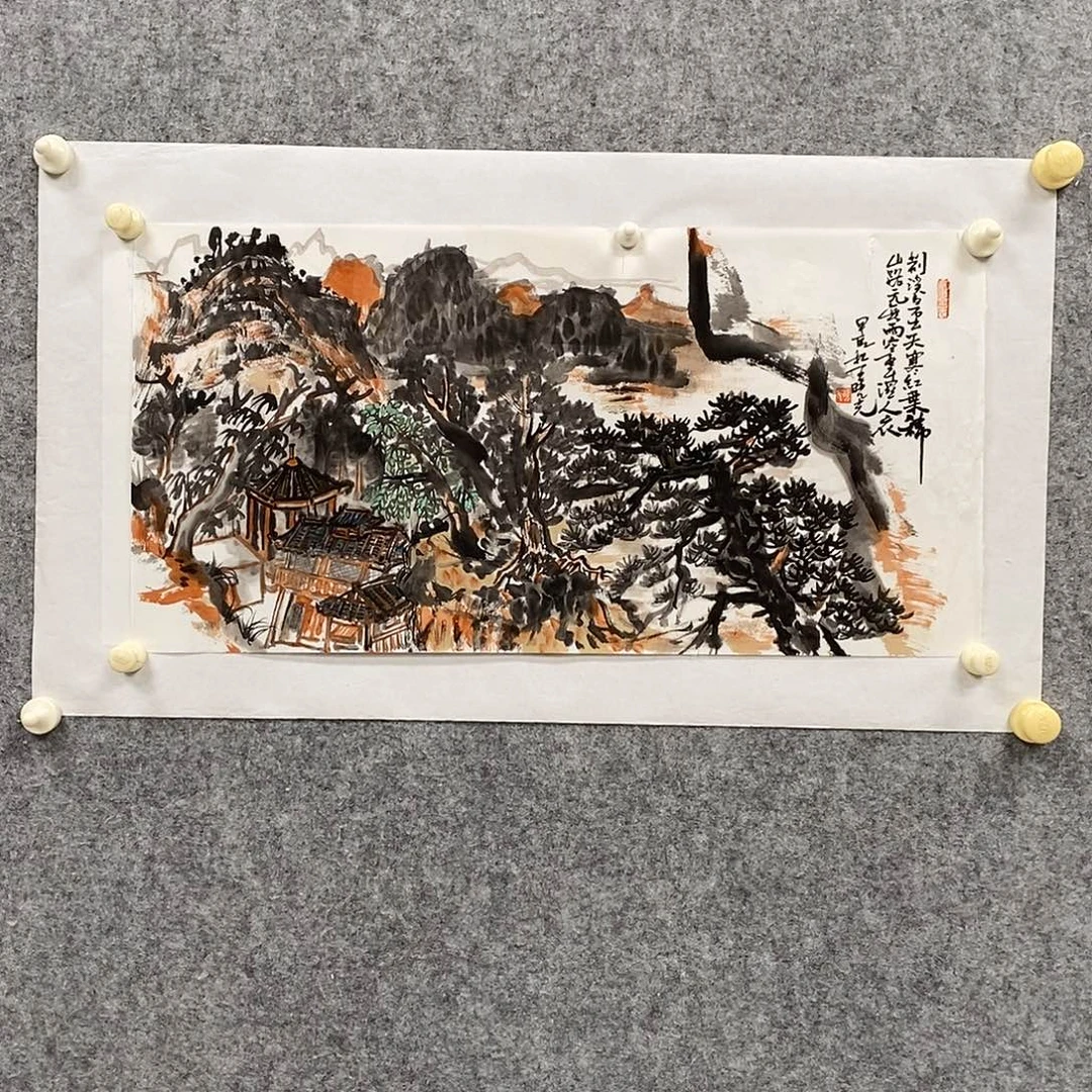 国画王晓光山水精品写意2瓶