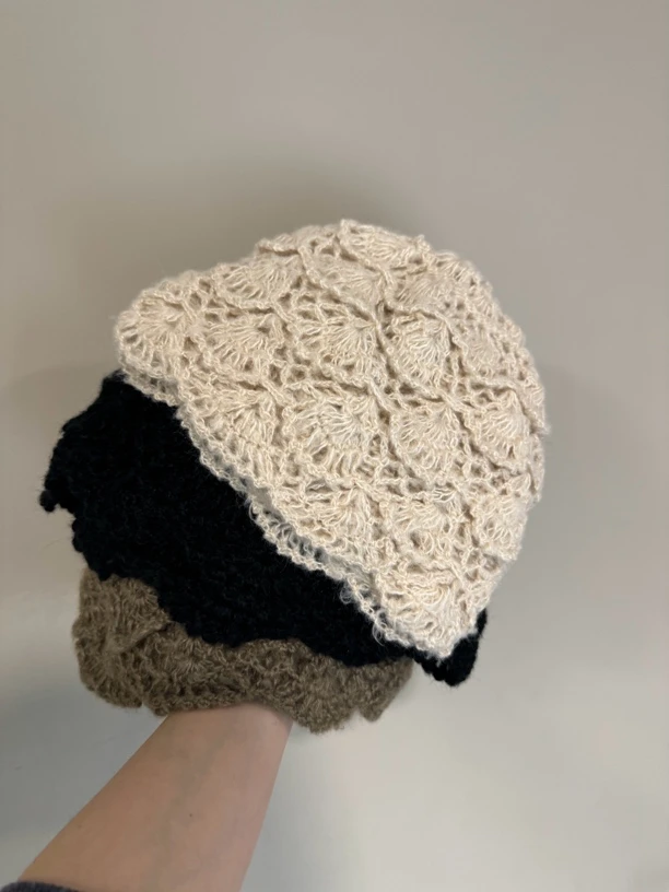 针织花花手工冷帽